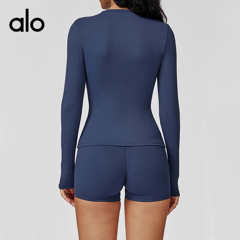 Alo long sleeve yoga navy