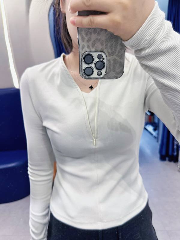 Alo Long sleeve Alo women s pit zipper shirt slim fit outdoor casual sports top yoga