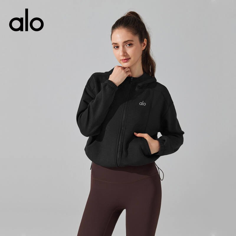 Alo jacket everyday brown and dusty pink yoga