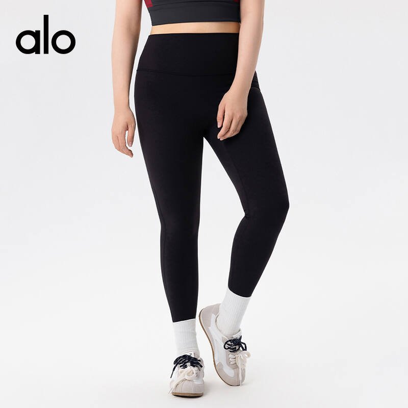Alo Airlift leggings training periwinkle blue and charcoal gray yoga