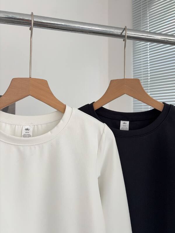 Alo studio a maniche lunghe bianco nero