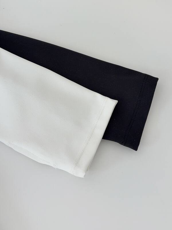 Alo studio a maniche lunghe bianco nero