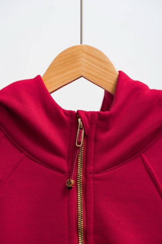 Lululemon Scuba jaqueta lounge vermelho