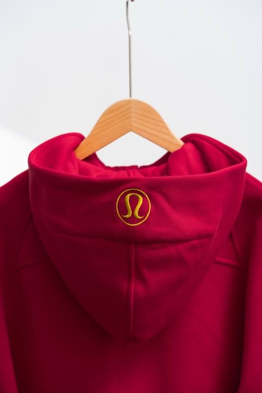 Lululemon Scuba jaqueta lounge vermelho