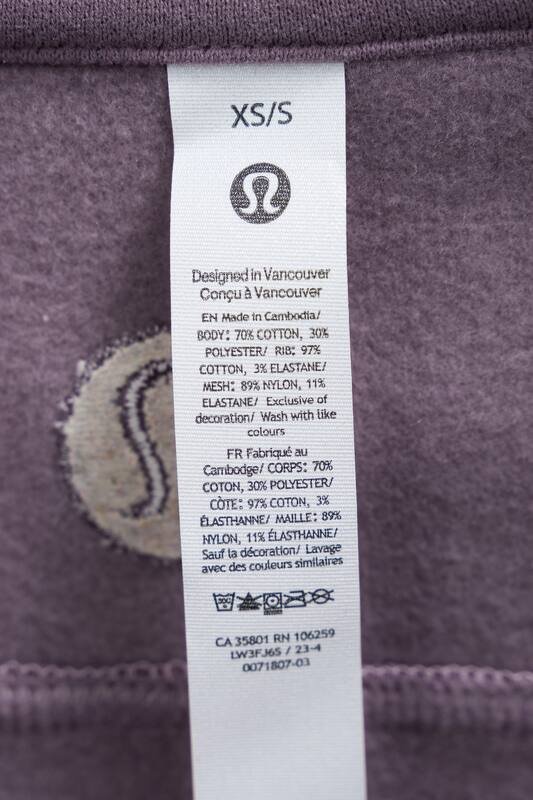 Lululemon Scuba chaqueta salon lavanda