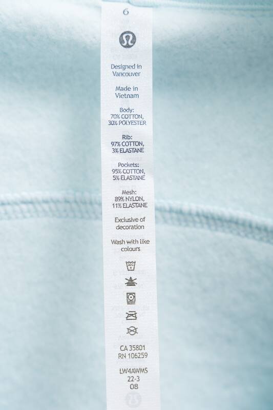 Lululemon Scuba jaqueta lounge azul claro