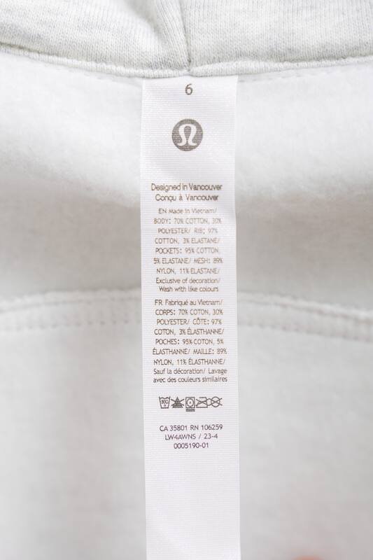 Lululemon Scuba jaqueta lounge cinza claro