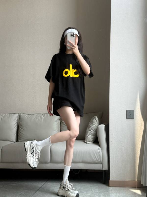 Alo camiseta lounge preta