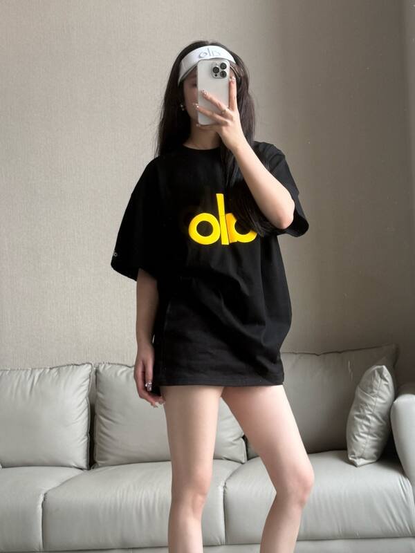 Alo camiseta lounge preta