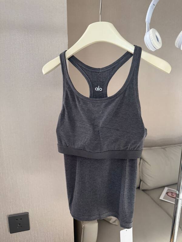Canotta Alo yoga grigio antracite