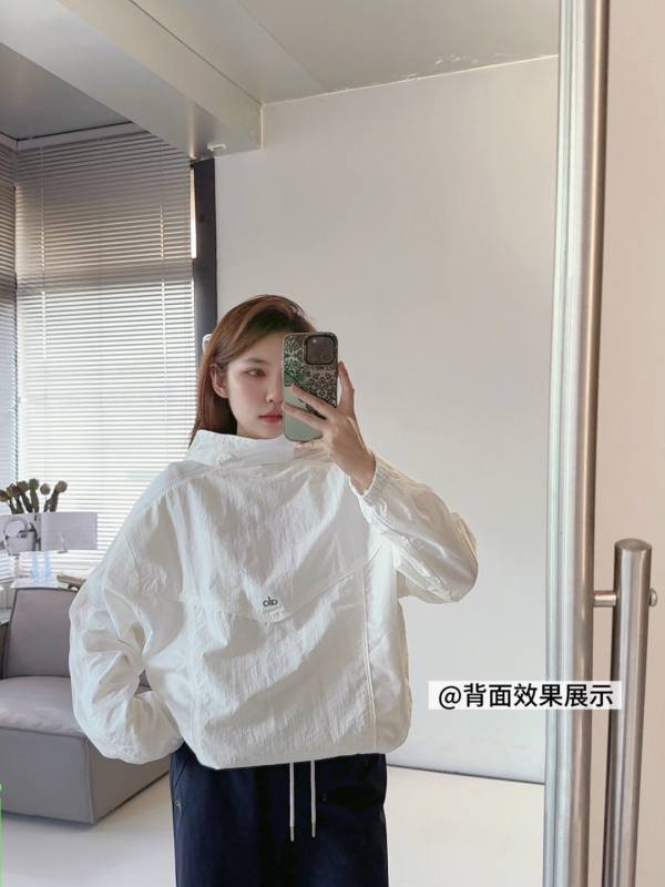 Alo Origin Full-Zip Track Jacket everyday white