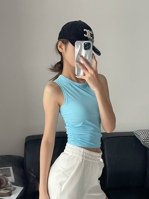 Canotta Lululemon yoga azzurra