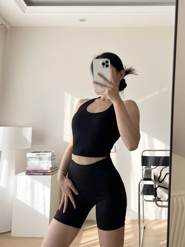 Lululemon Fast and Free short de course noir