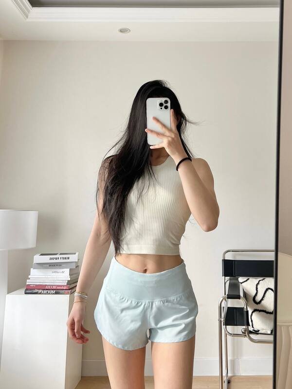 Lululemon Ebb to Street tank studio cream