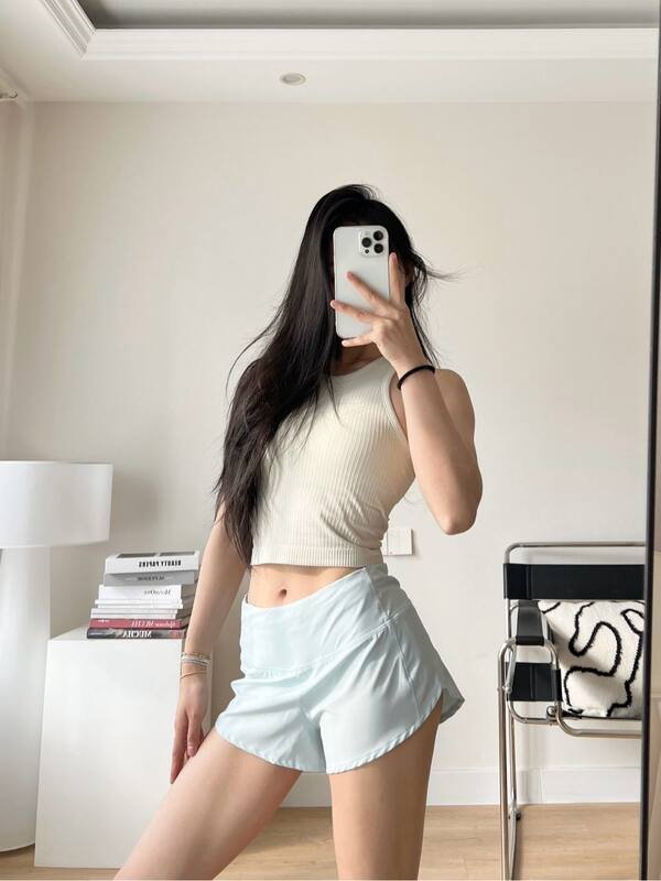 Lululemon Ebb to Street tank studio cream