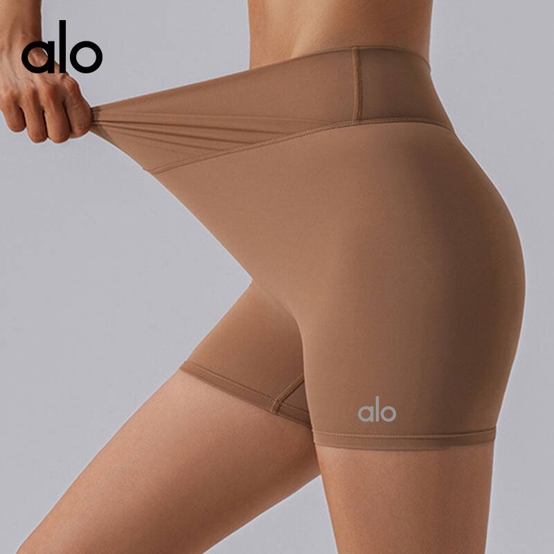 Alo Airlift shorts training light gray lavender and tan yoga