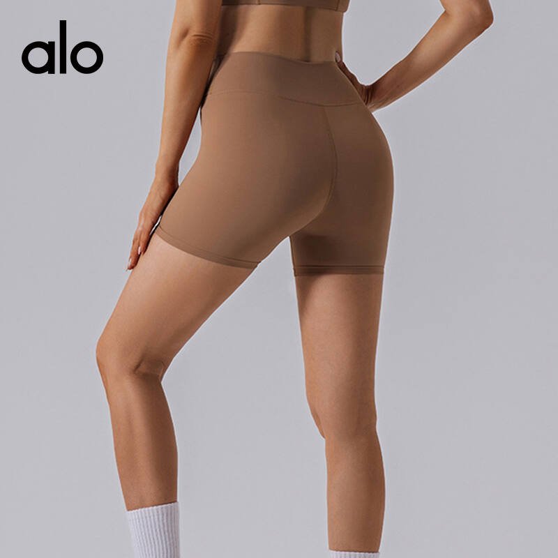 Alo Airlift shorts training light gray lavender and tan yoga