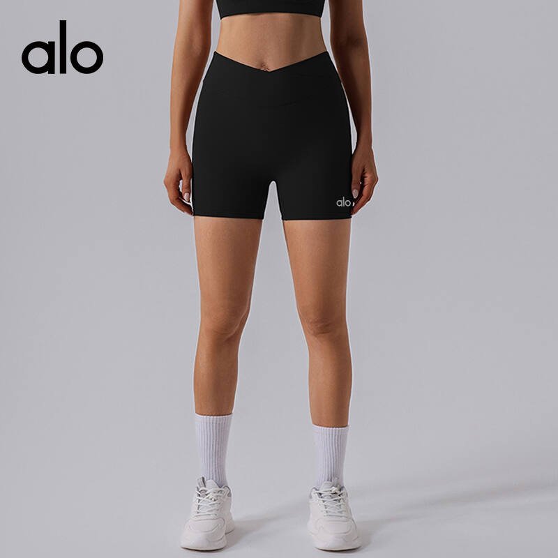 Alo Airlift shorts training light gray lavender and tan yoga