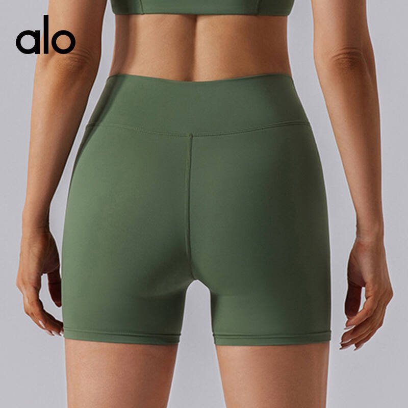 Alo Airlift shorts training light gray lavender and tan yoga