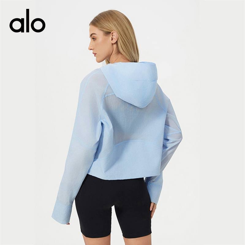 Chaqueta Alo todos los dias azul claro.