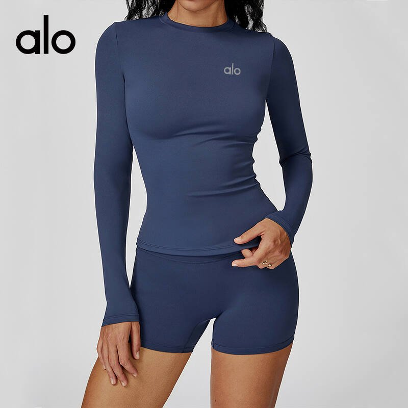 Alo long sleeve yoga navy