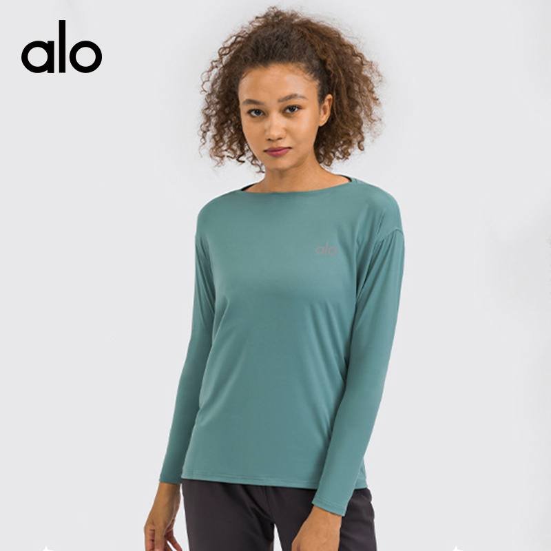 Alo long sleeve lounge green