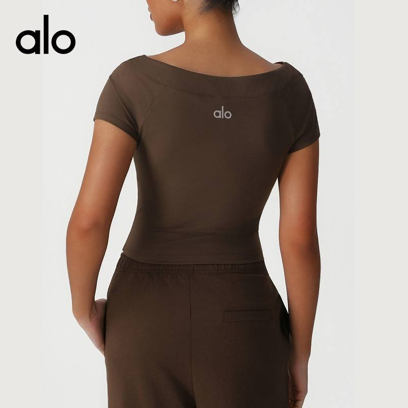Alo camiseta lounge marrom