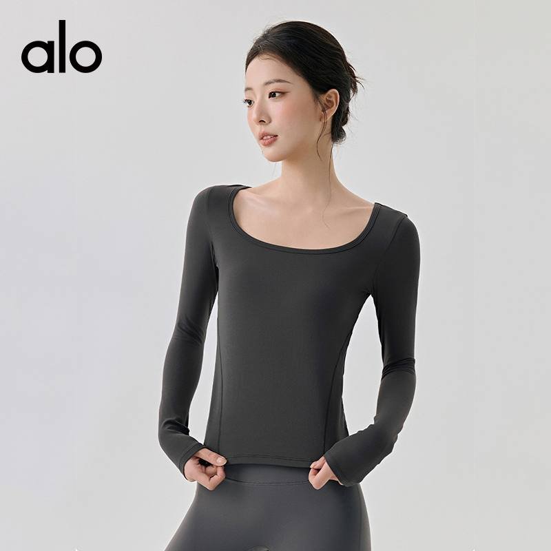 Alo long sleeve yoga pink