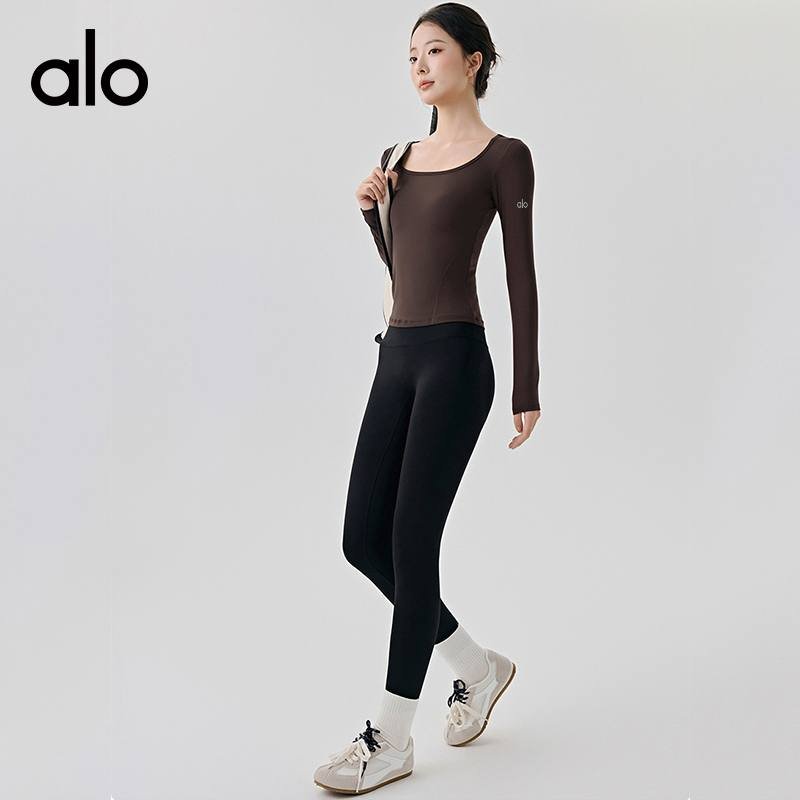 Alo long sleeve yoga pink