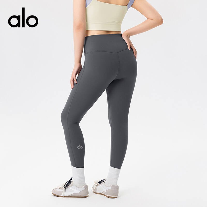 Leggings allenamento Alo Airlift blu pervinca e grigio antracite
