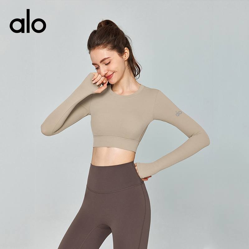 Alo manga comprida yoga magenta