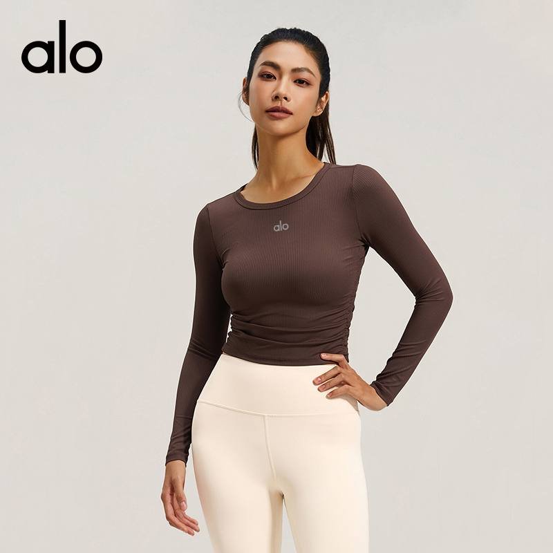 Alo long sleeve studio brown