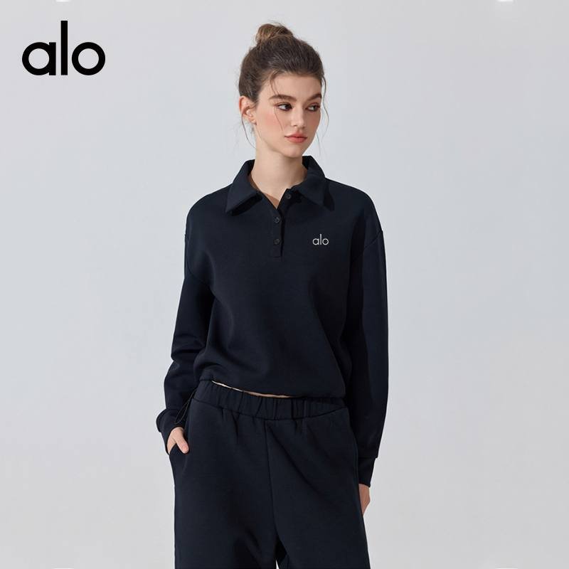Alo lounge a maniche lunghe grigio chiaro