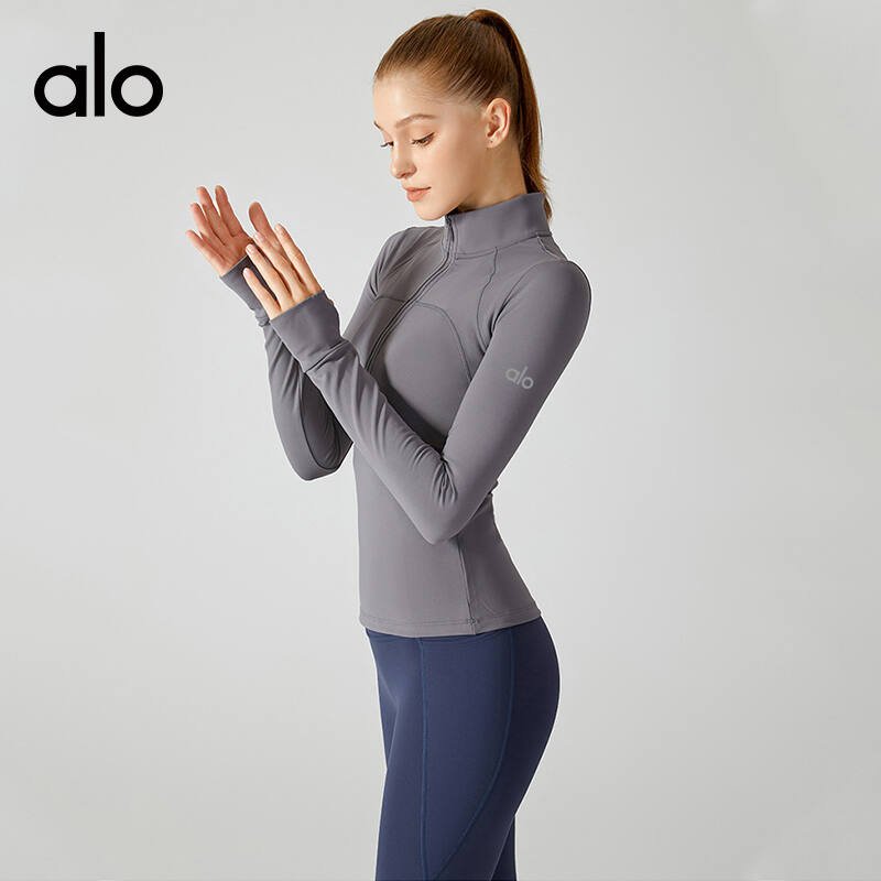 Alo long sleeve yoga tan