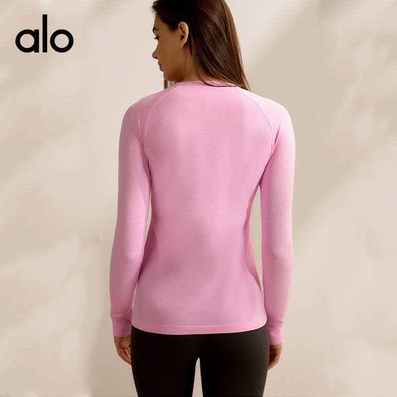 Alo yoga manches longues rose