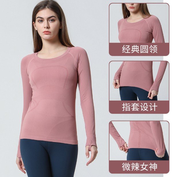 Lululemon run manga larga negro