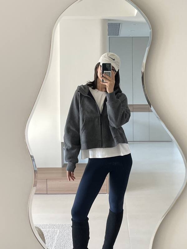 Lululemon Giacca scuba lounge grigio scuro