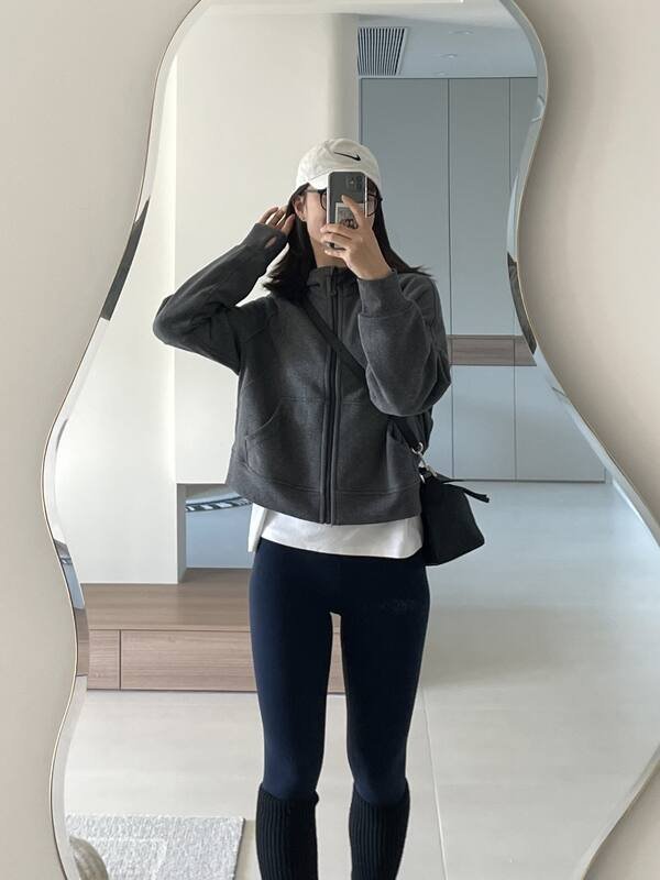 Lululemon Giacca scuba lounge grigio scuro