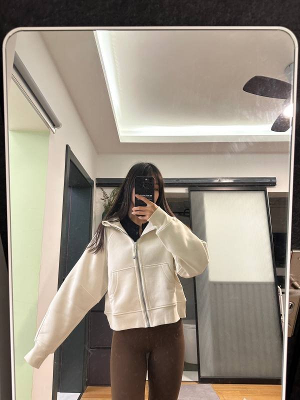 Lululemon Giacca scuba lounge cream