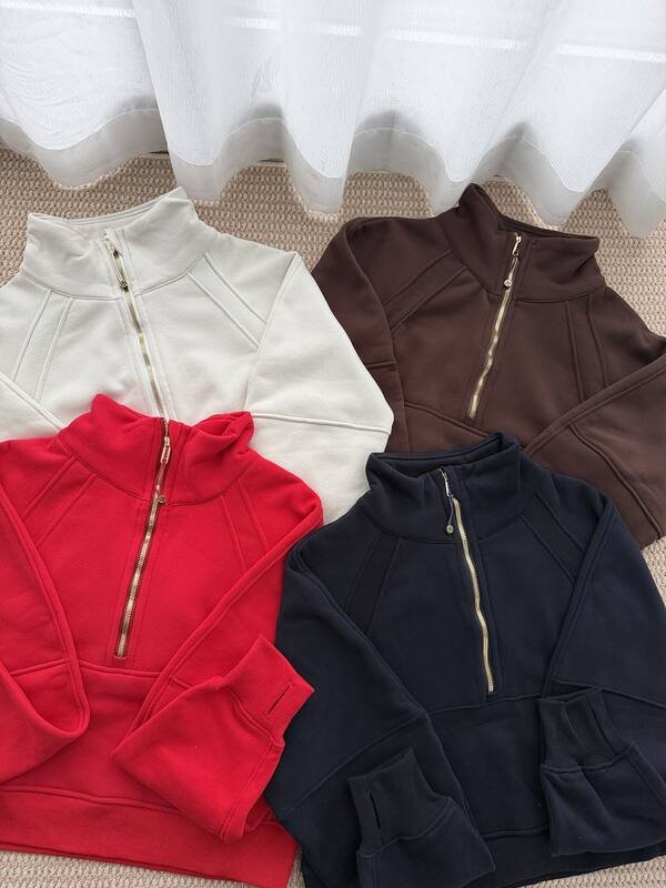 Felpa con collo alto e mezza zip Lulu Jacket