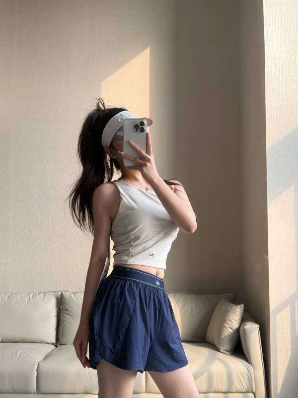 Alo set allenamento bianco e blu navy