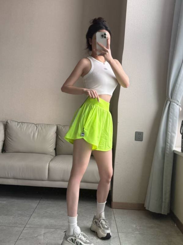 Short Alo run jaune fluo