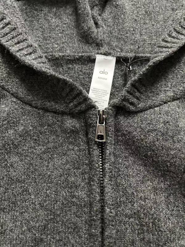 Alo Jacket Advanced gray real shot details