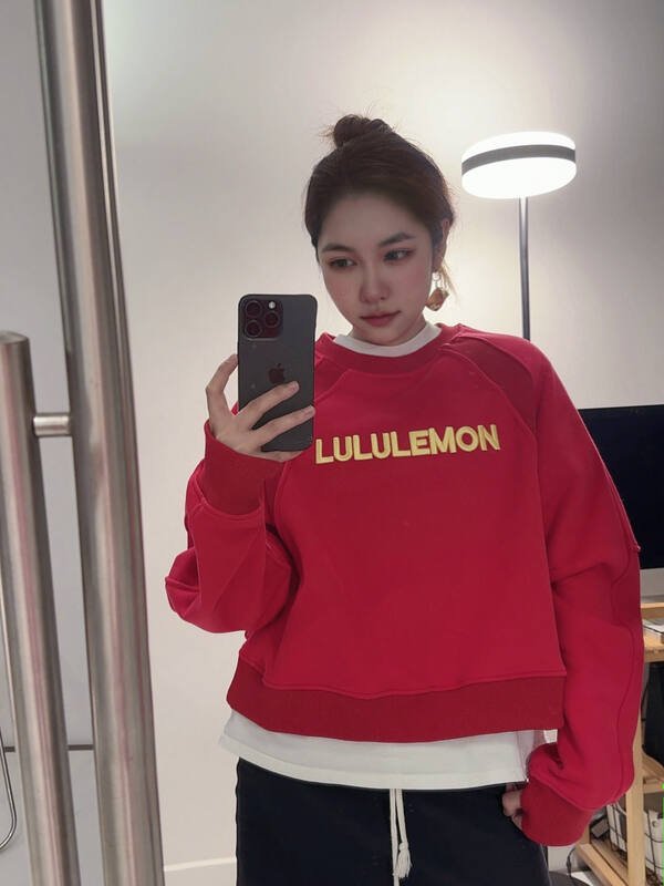 Lululemon manica lunga rosso da tutti i giorni