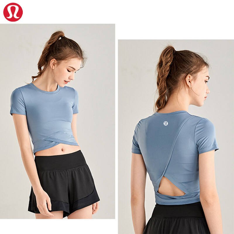 Lululemon camiseta yoga rosa