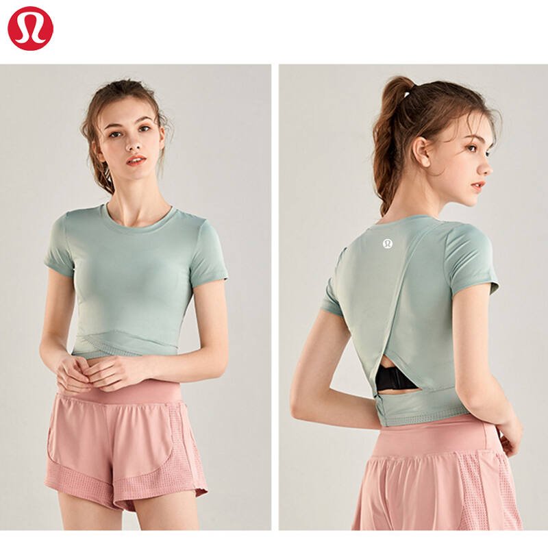 Lululemon camiseta yoga rosa