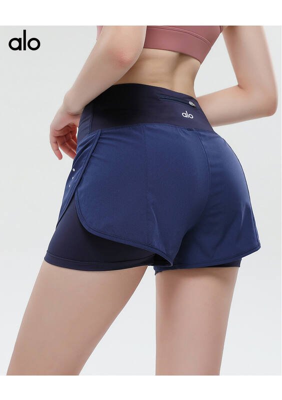 Short Alo run bleu-gris