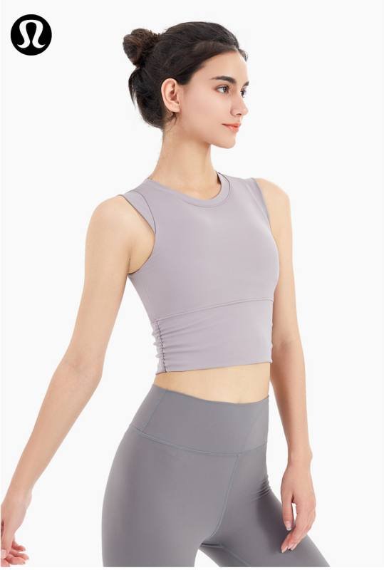 Lululemon tank yoga preto e amarelo claro