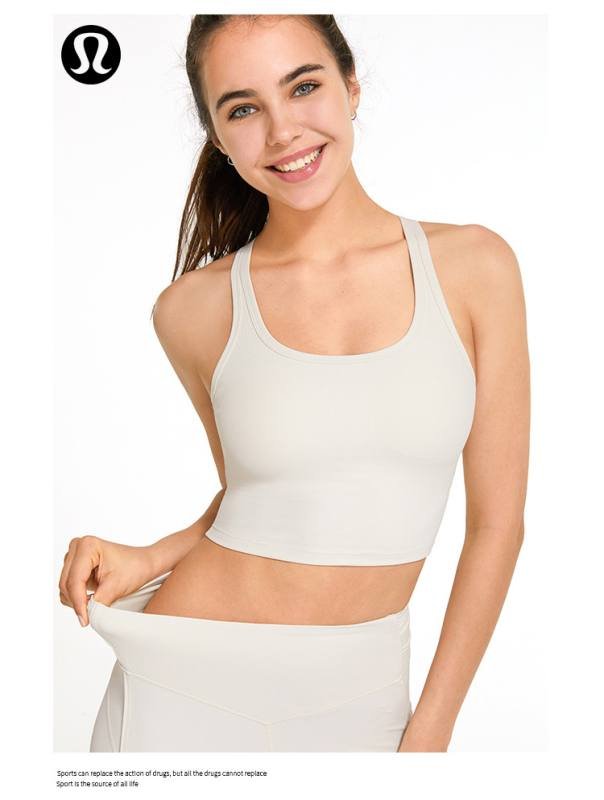 Canotta Lululemon yoga grigio bianco