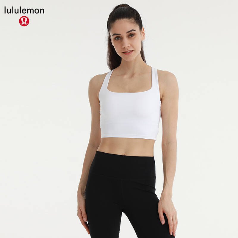 Lululemon sports bra yoga light yellow